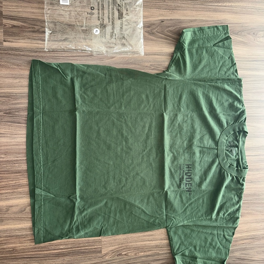 Hidden NY Paisley Logo Tee - Green XL - Rare Streetwear T-Shirt